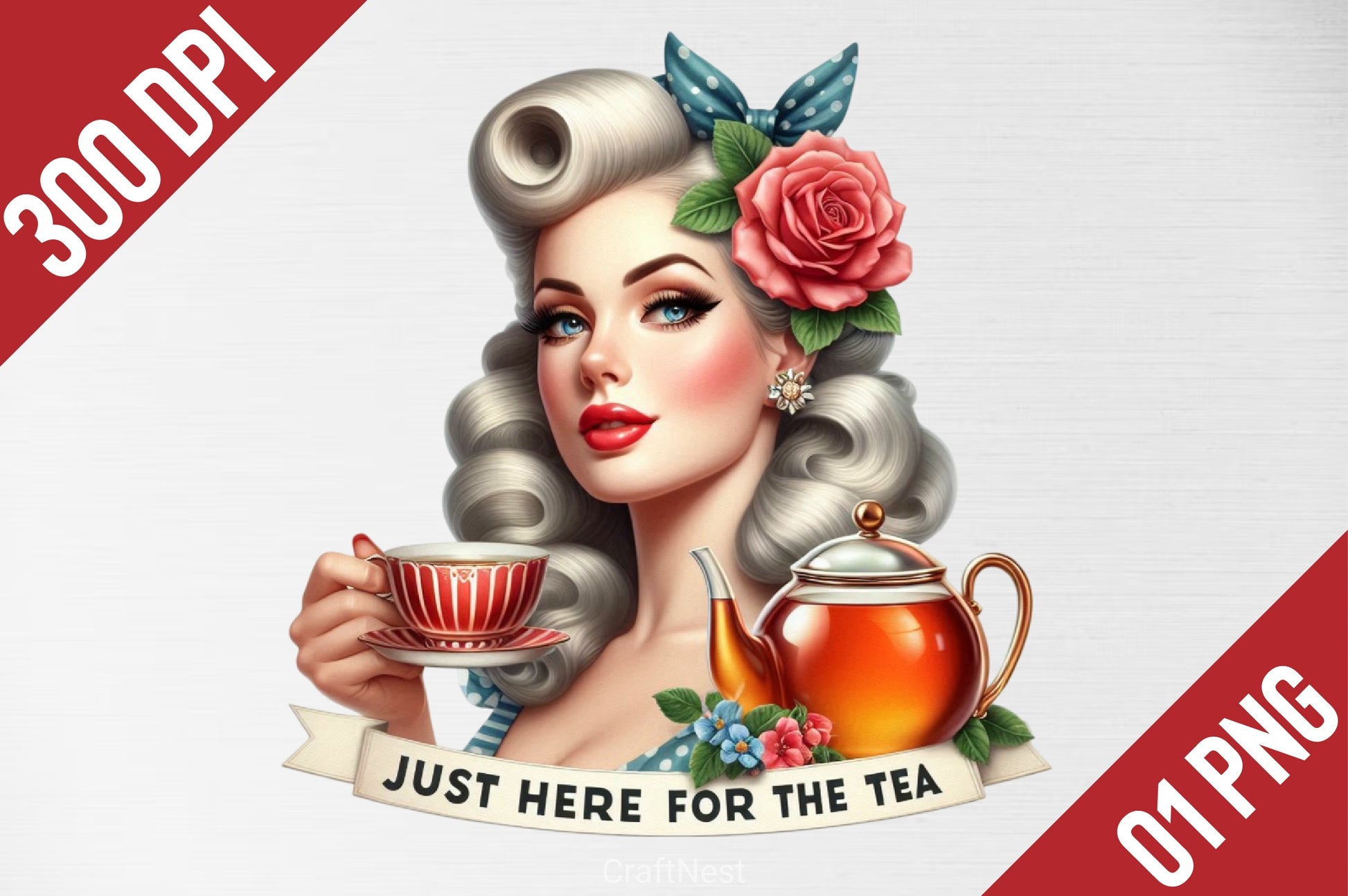 Just Here For The Tea Clipart Bundle - CraftNest - Digital Crafting and Art
