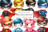 Little Kids Superhero Clipart Bundle