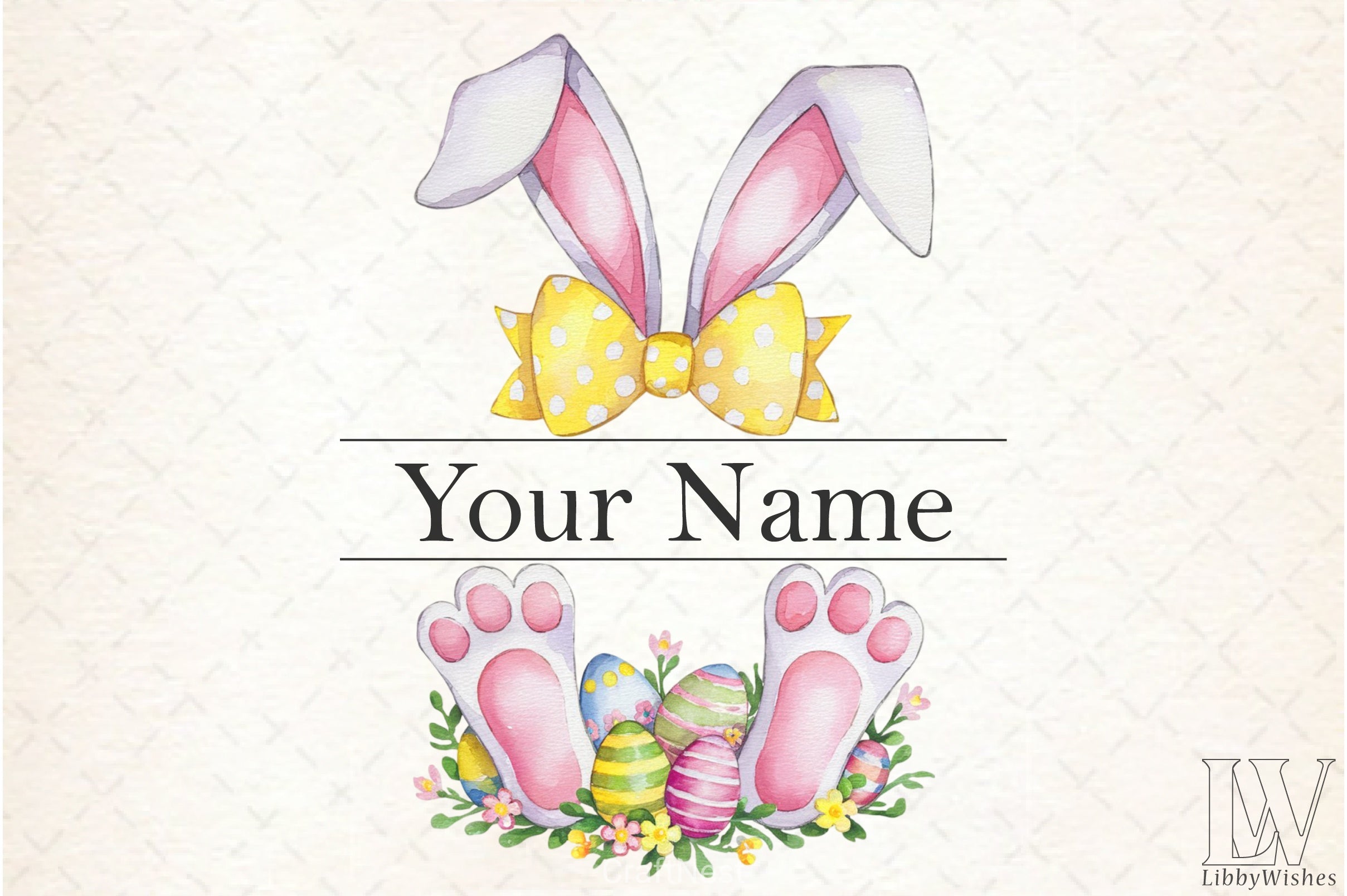 Easter Bunny Monogram Clipart Bundle 5 - CraftNest - Digital Crafting and Art