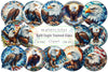 Bald Eagle Stained Glass North America Clipart Bundle