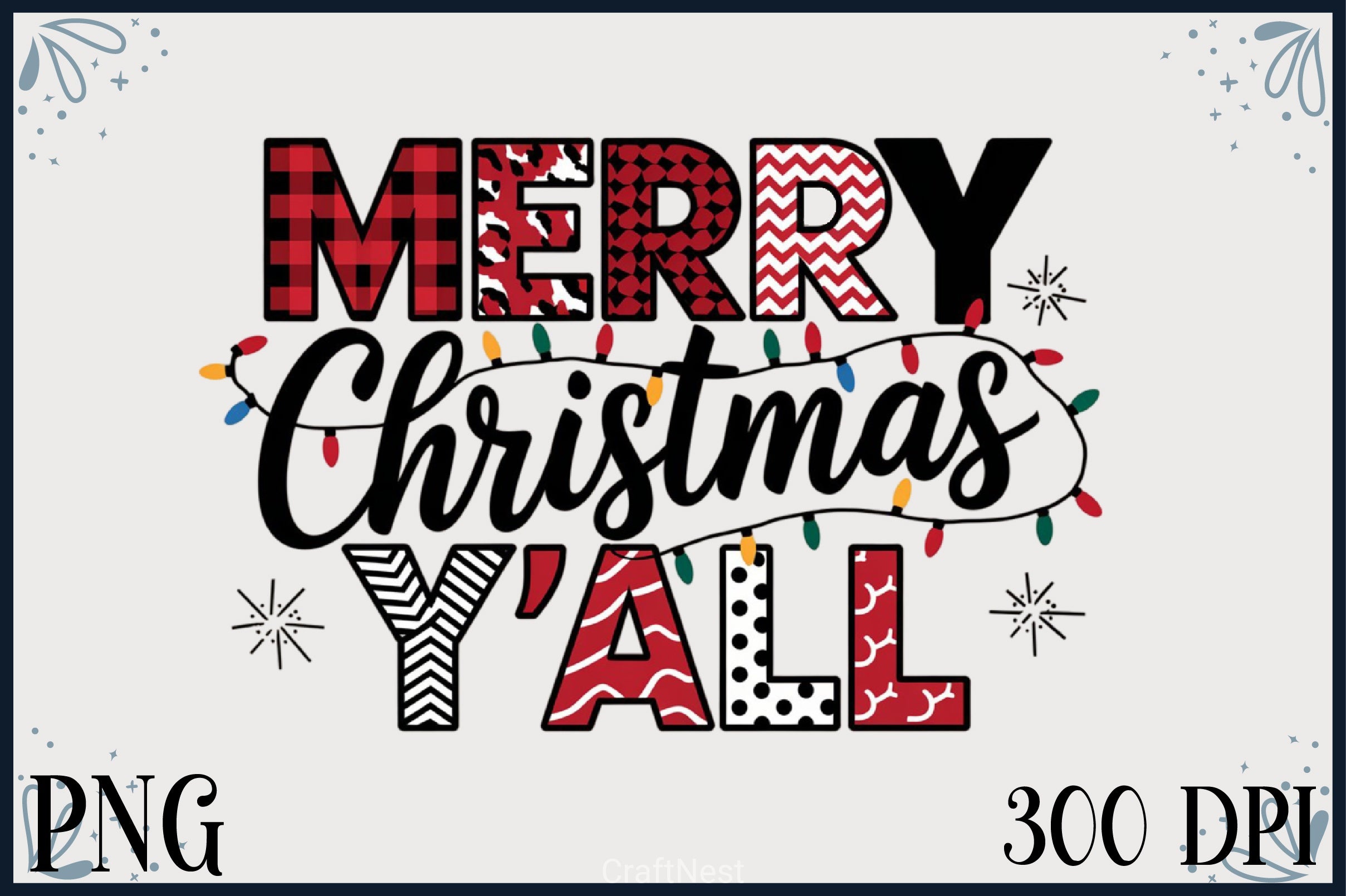 Merry Christmas Y'All Clipart Bundle - CraftNest - Digital Crafting and Art