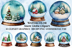 Snow Globe Clipart Bundle - CraftNest - Digital Crafting and Art