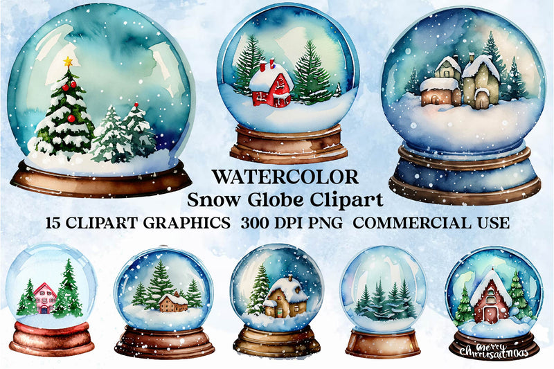 Snow Globe Clipart Bundle - CraftNest - Digital Crafting and Art