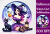 Halloween Witch Girl Clipart Bundle 4