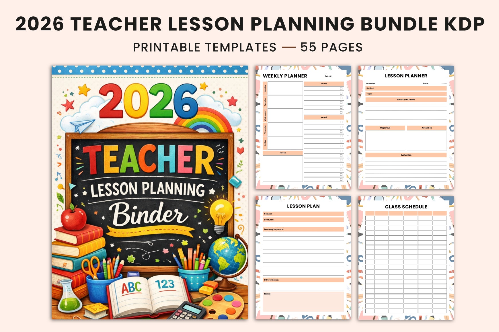 Teacher Lesson Planning Binder Planner