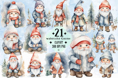 Christmas Gnome Clipart Bundle 5 - CraftNest - Digital Crafting and Art