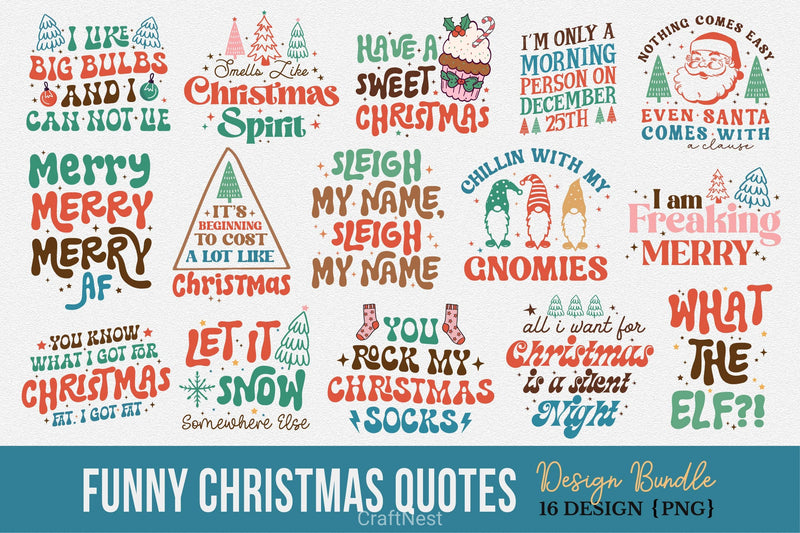Funny Christmas Clipart Bundle 9 - CraftNest - Digital Crafting and Art