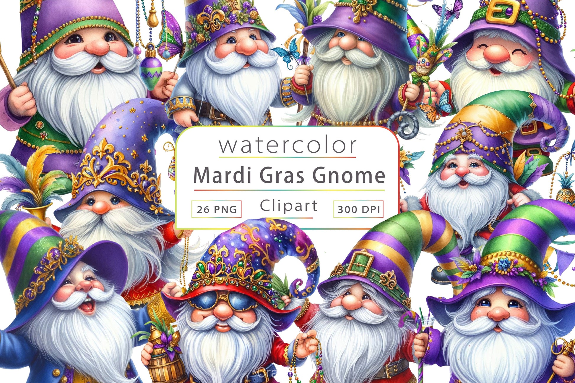 Mardi Gras Clipart Bundle 6 - CraftNest - Digital Crafting and Art
