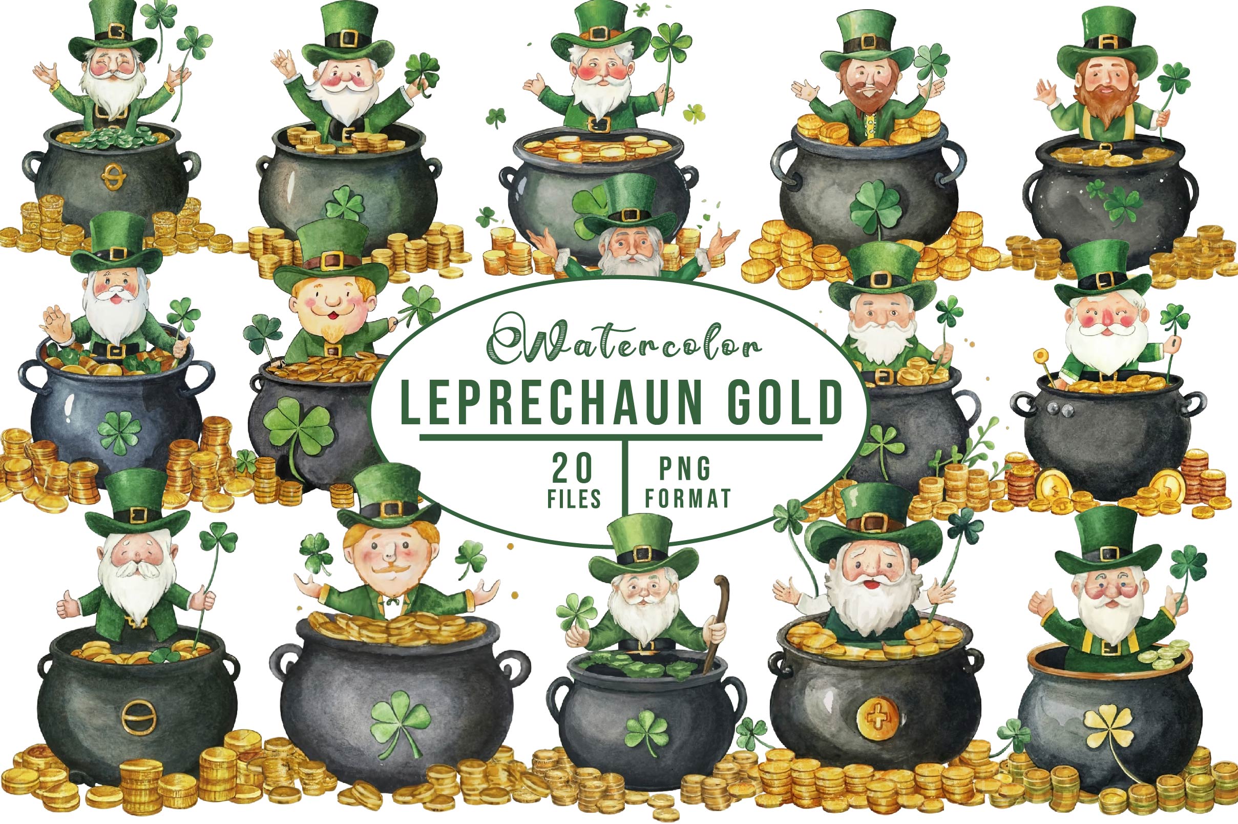 Leprechaun Gold Clipart Bundle - CraftNest - Digital Crafting and Art