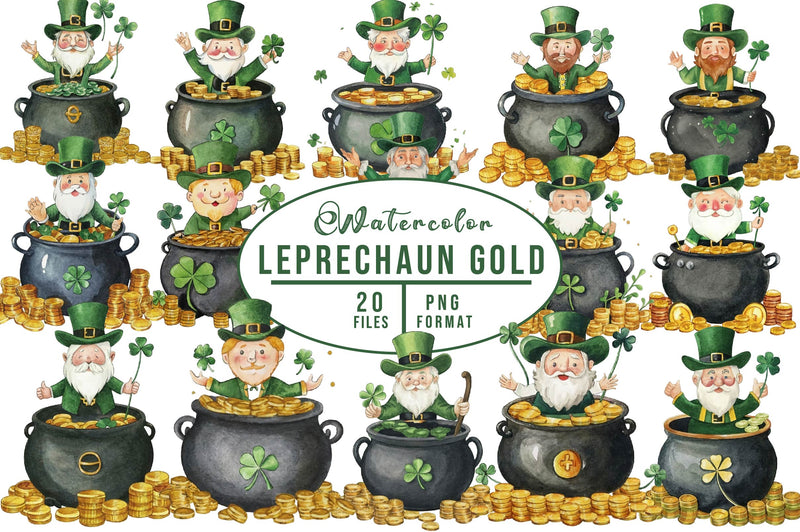 Leprechaun Gold Clipart Bundle - CraftNest - Digital Crafting and Art
