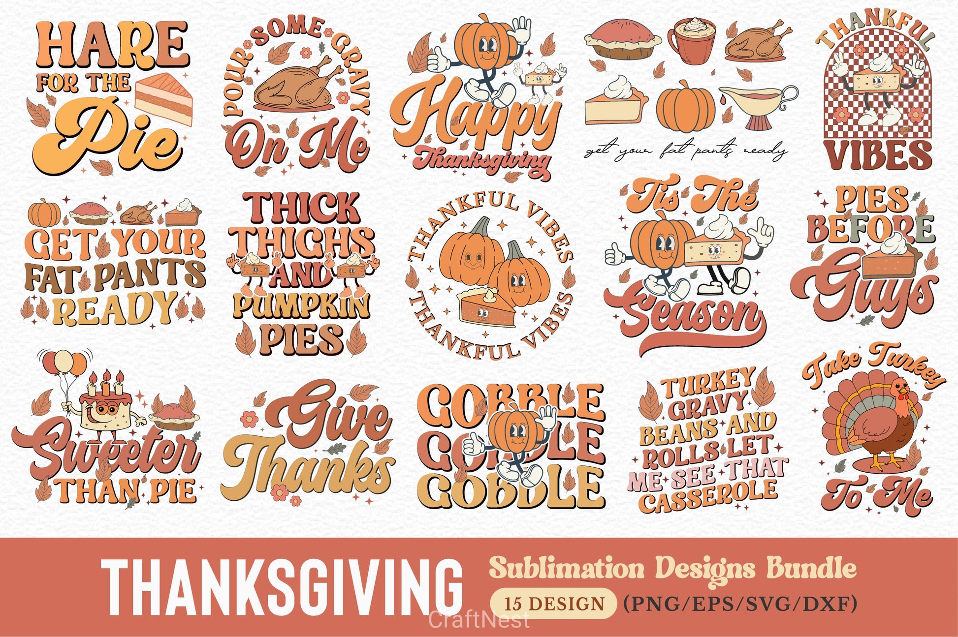 Thanksgiving SVG Bundle 9 - CraftNest - Digital Crafting and Art