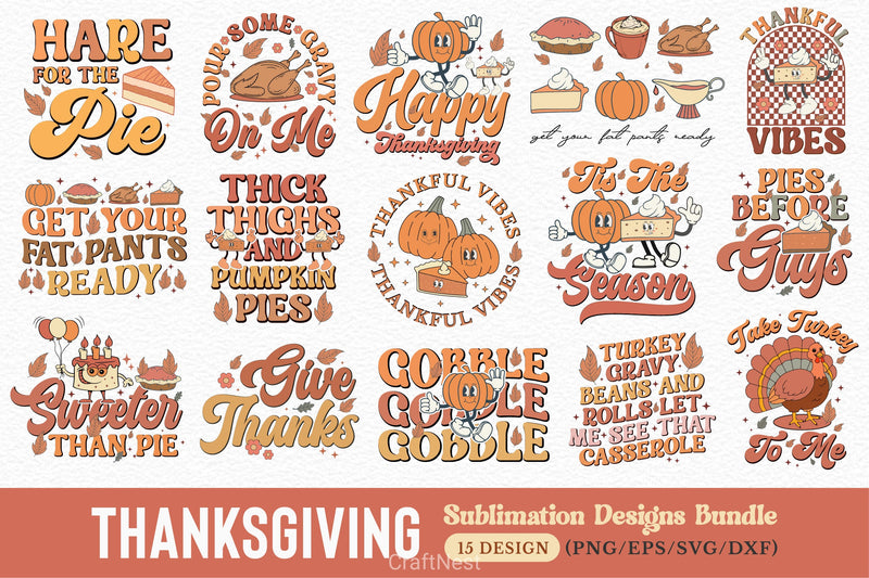 Thanksgiving SVG Bundle 9 - CraftNest - Digital Crafting and Art