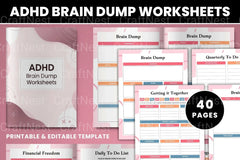 ADHD Brain Dump Worksheets for Focus and Organization - CraftNest - Digital Crafting and Art