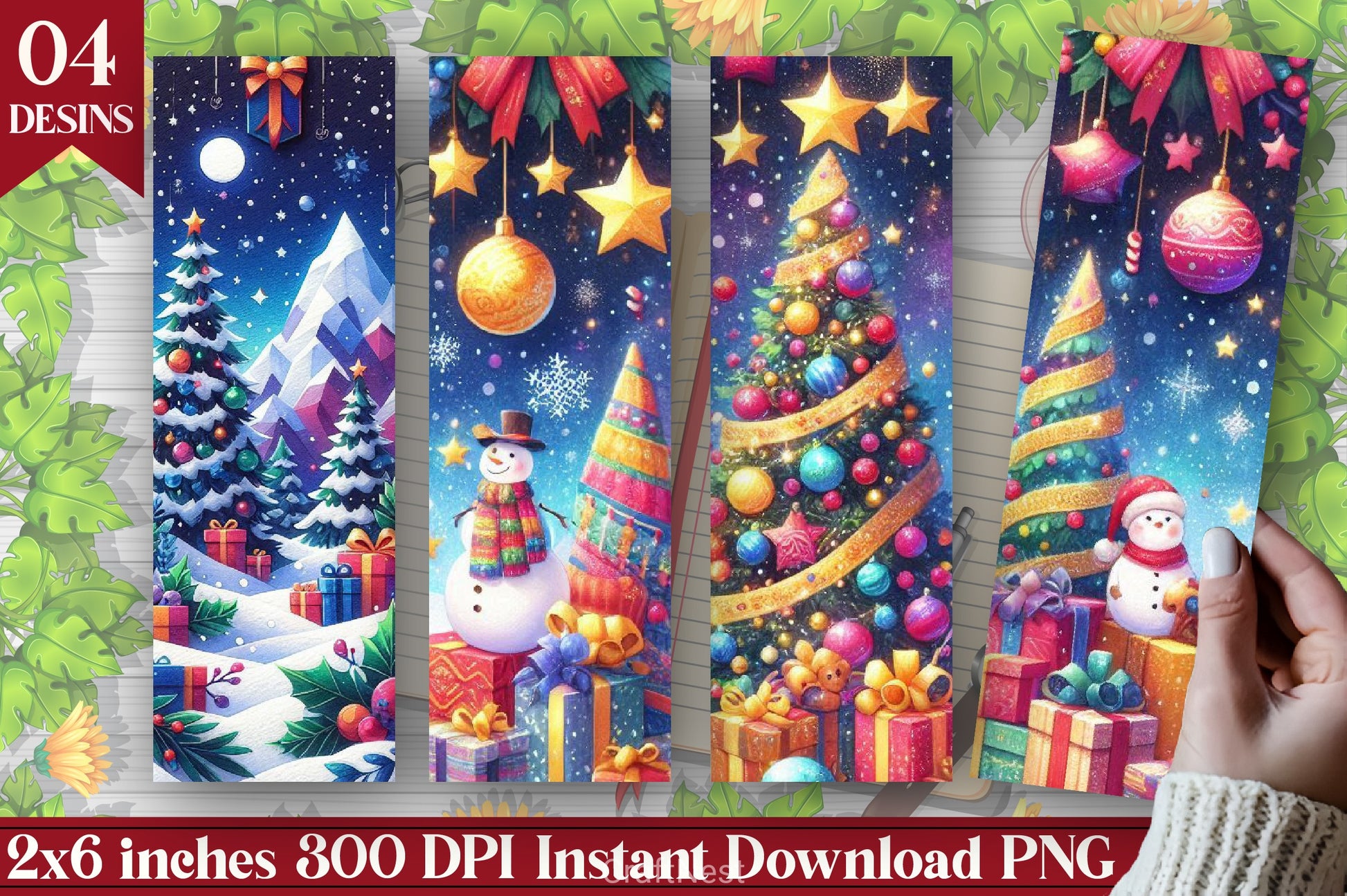 Christmas Bookmark Junk Journal - CraftNest - Digital Crafting and Art