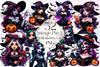 Vintage Pin Up Halloween Girl Clipart Bundle ,11