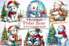 Christmas Polar Bear Clipart Bundle 1