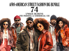 Afro-American Street Fashion Clipart - CraftNest