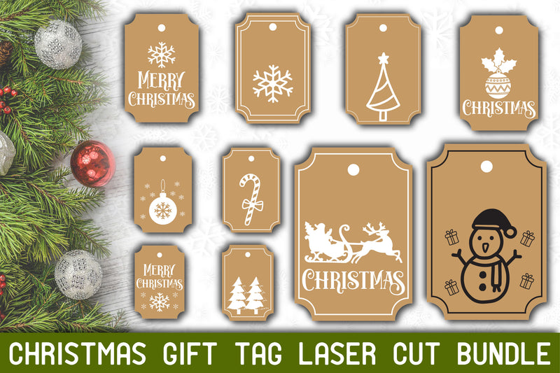 Christmas Gift Tag Laser Cut Bundle 1 - CraftNest - Digital Crafting and Art