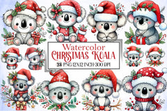 Christmas Koala Clipart Bundle 1 - CraftNest - Digital Crafting and Art