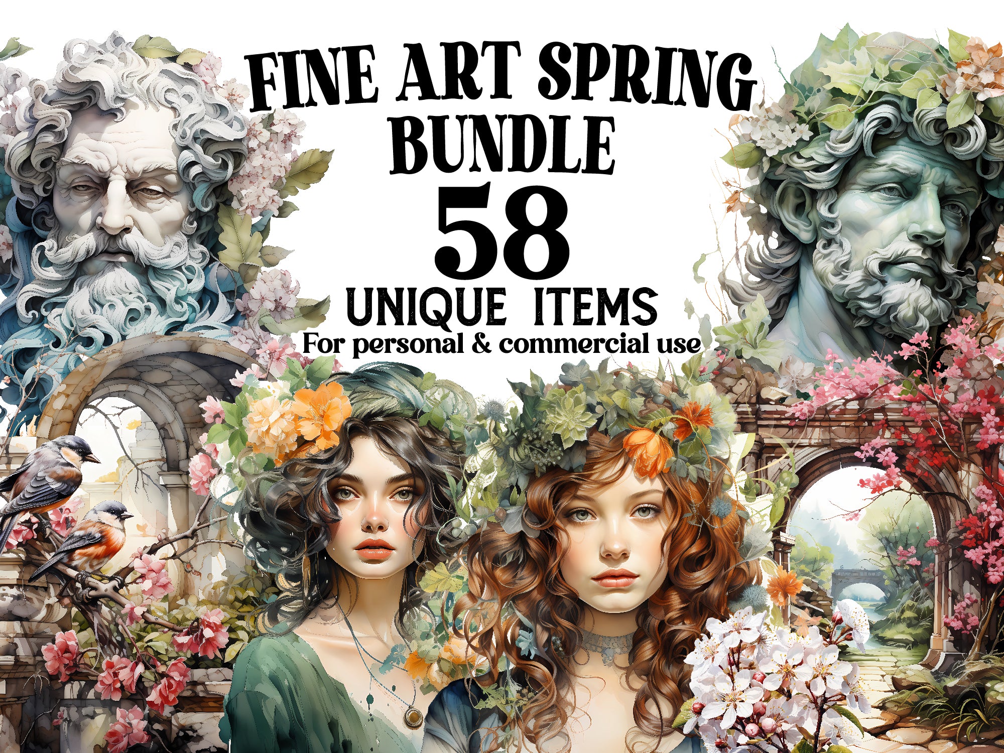 Fine Art Spring Clipart - CraftNest