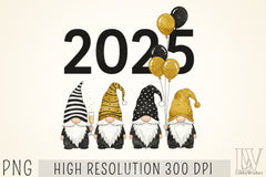 New Year Gnomes 2025 Clipart Bundle 7 - CraftNest - Digital Crafting and Art