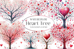 Heart Tree Clipart Bundle - CraftNest - Digital Crafting and Art