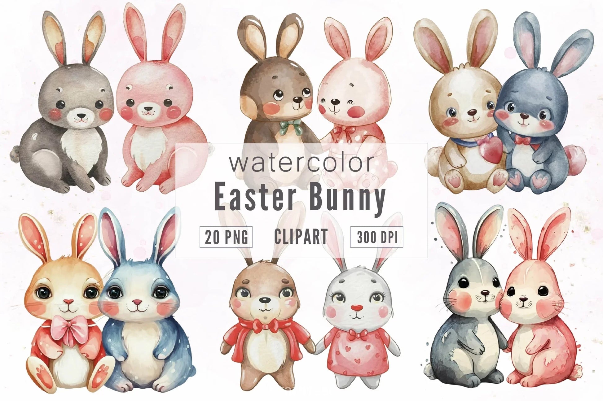 Easter Bunny Clipart Bundle 23 - CraftNest - Digital Crafting and Art