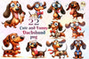 Cute And Funny Dachshund Clipart Bundle
