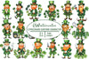 Leprechaun Cartoon Character Clipart Bundle