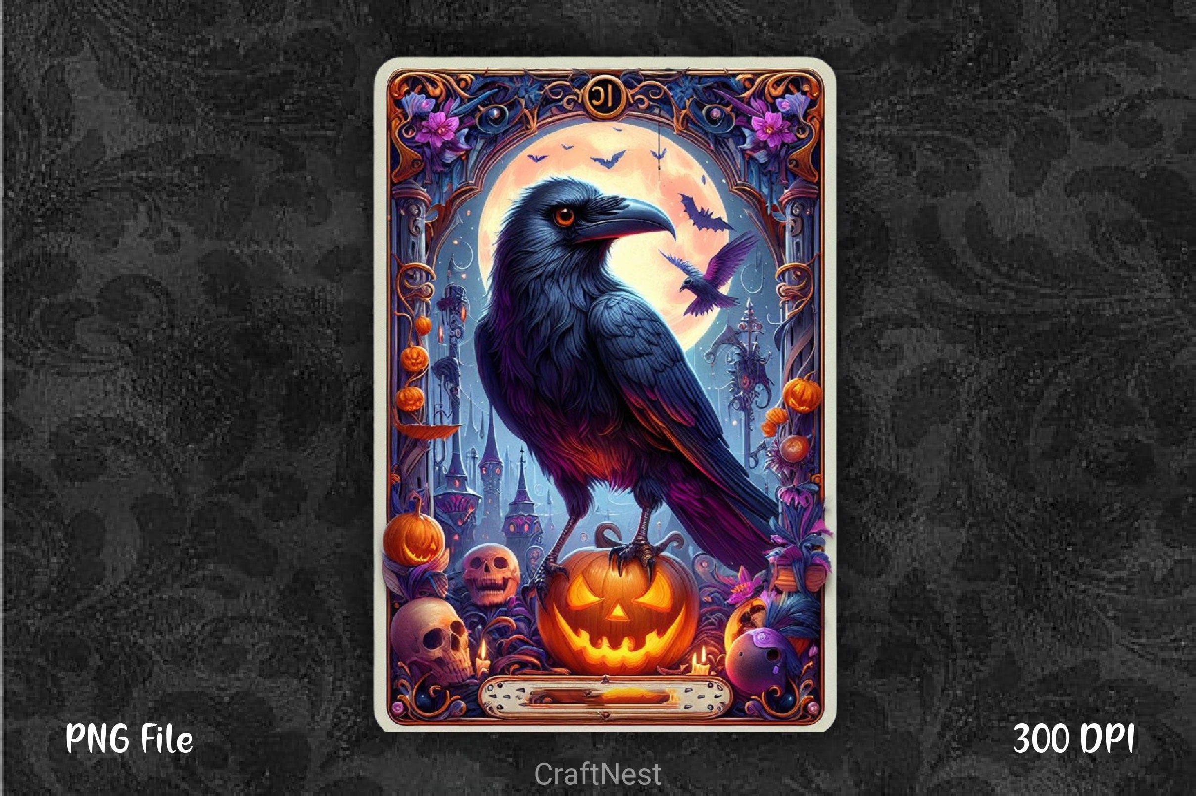 Raven Bird Tarot Card Clipart Bundle 19 - CraftNest - Digital Crafting and Art