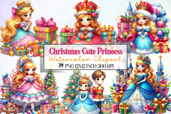 Christmas Princess Clipart Bundle 4 - CraftNest - Digital Crafting and Art