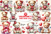 Valentine's Baby Bear Love Clipart Bundle