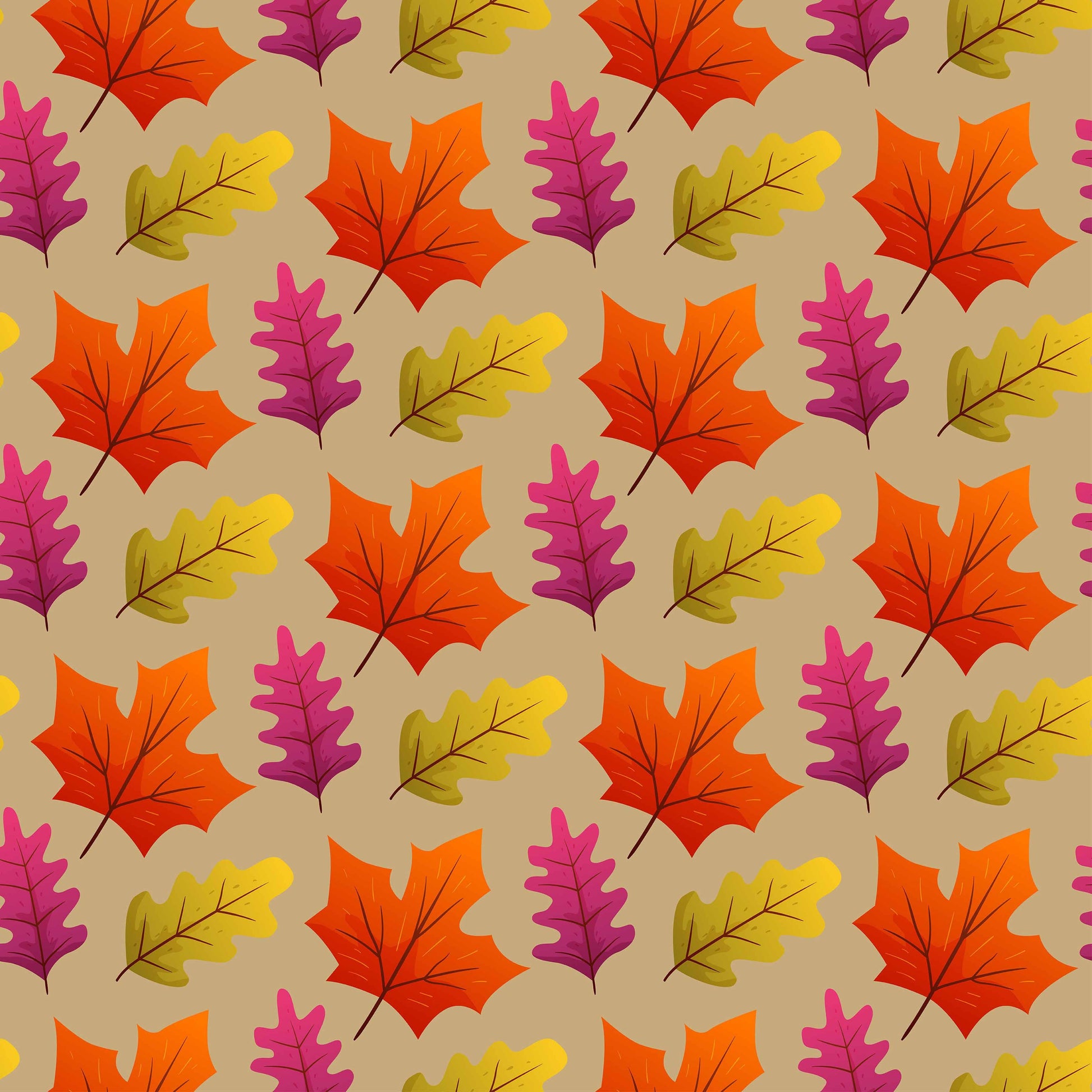 Fall Leaves Seamless Digital Paper - CraftNest - Digital Crafting and Art