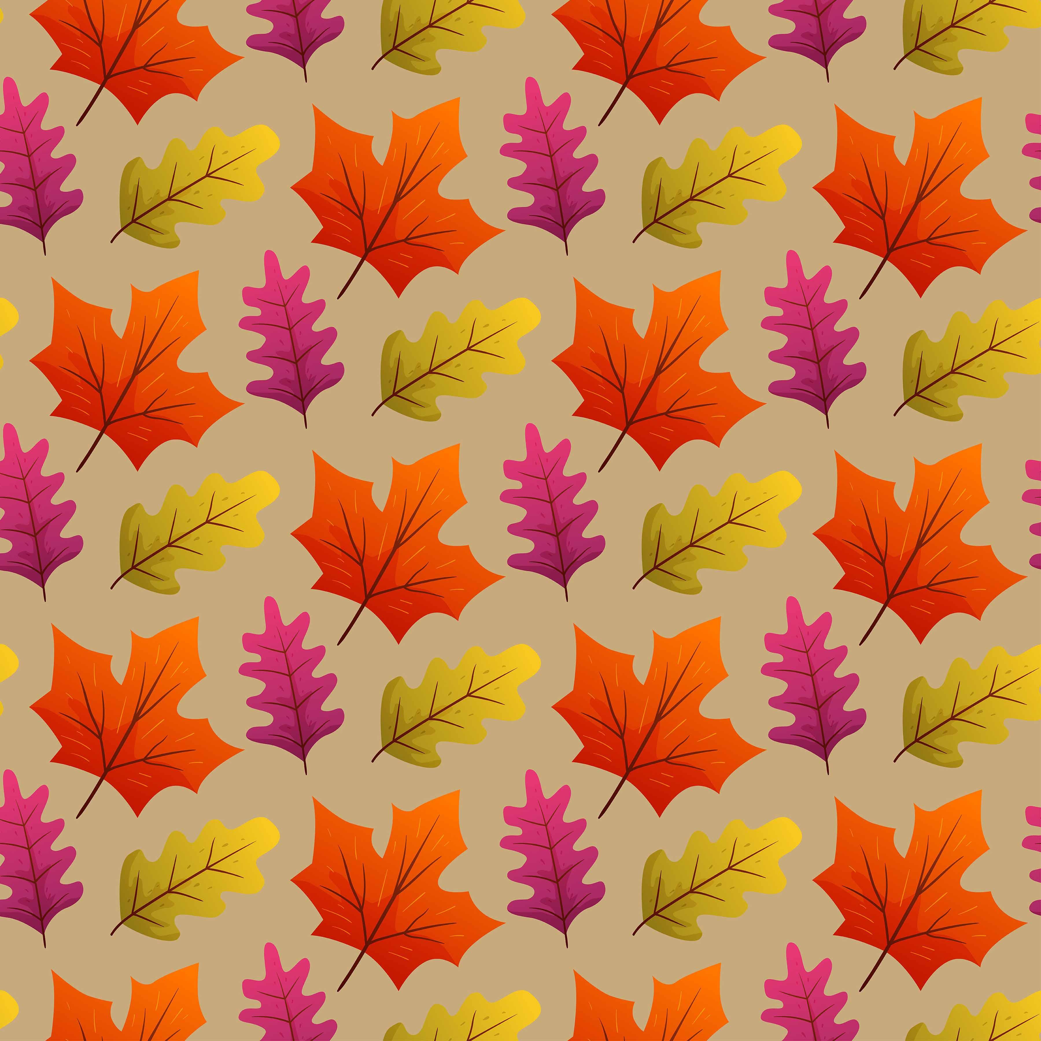 Fall Leaves Seamless Digital Paper - CraftNest - Digital Crafting and Art