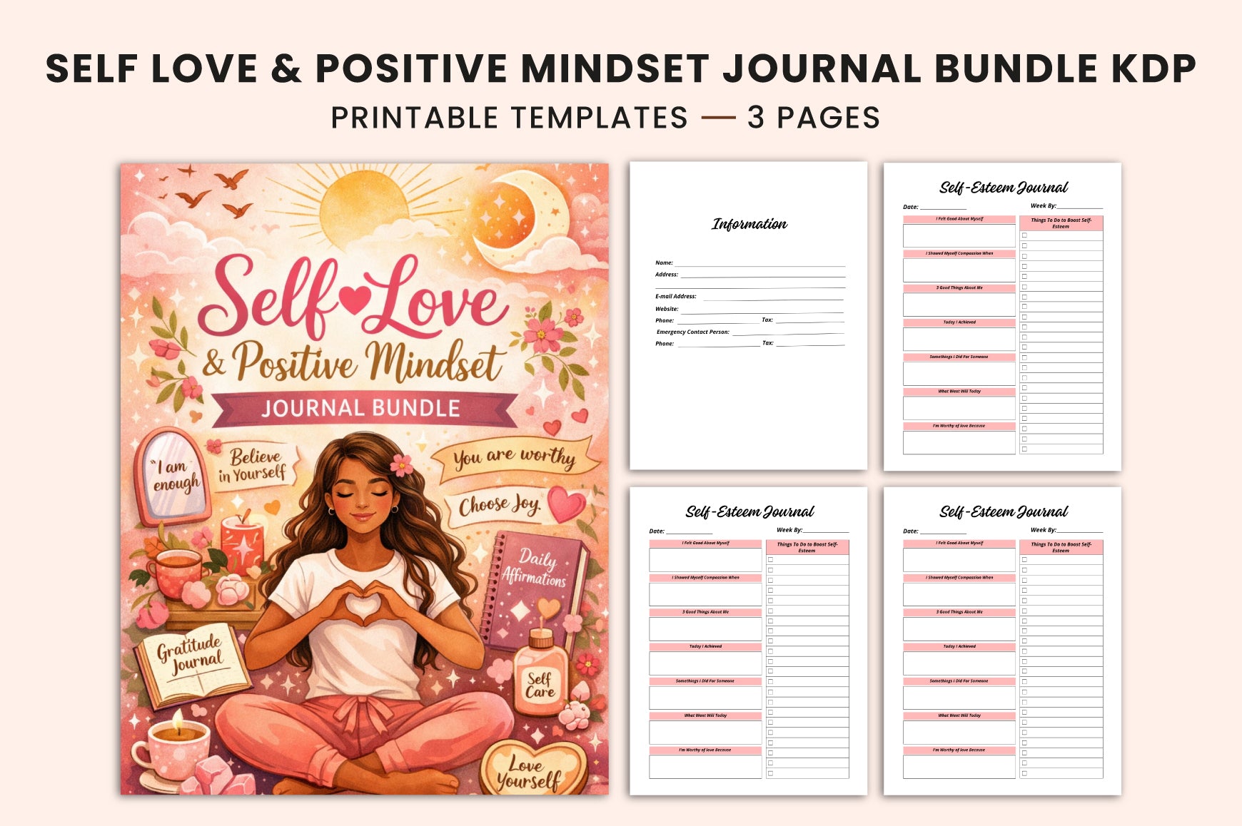 Self Love Positive Mindset Journal