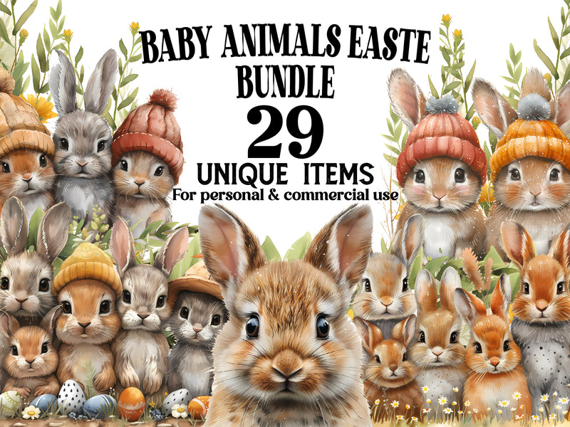 Baby Animals Eastern Clipart - CraftNest