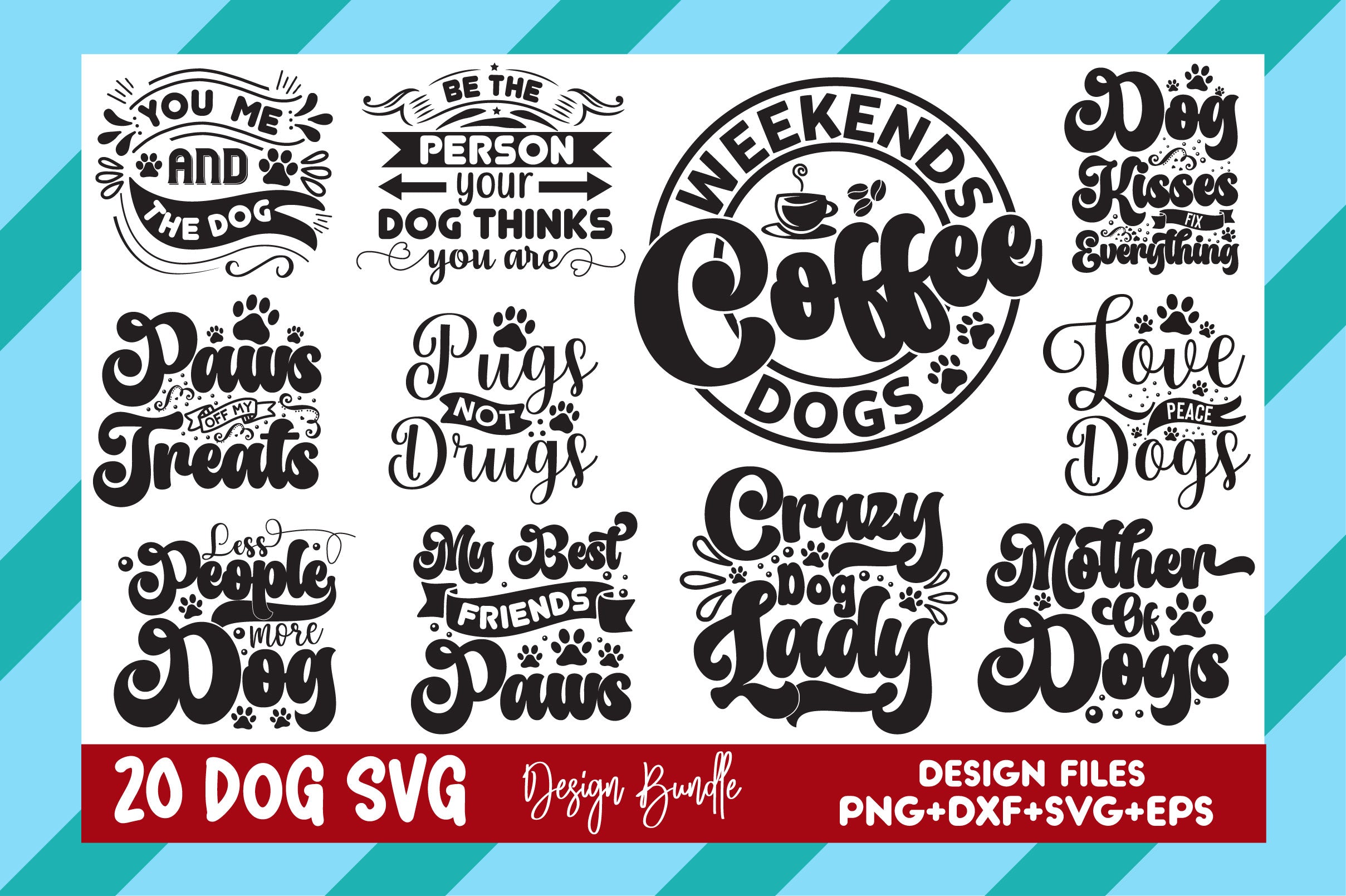 Dog SVG Bundle 16 - CraftNest - Digital Crafting and Art