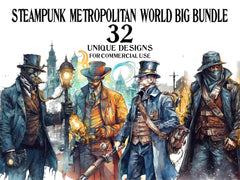 Steampunk Metropolitan World Clipart - CraftNest