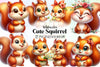 Cute Squirrel Clipart Bundle