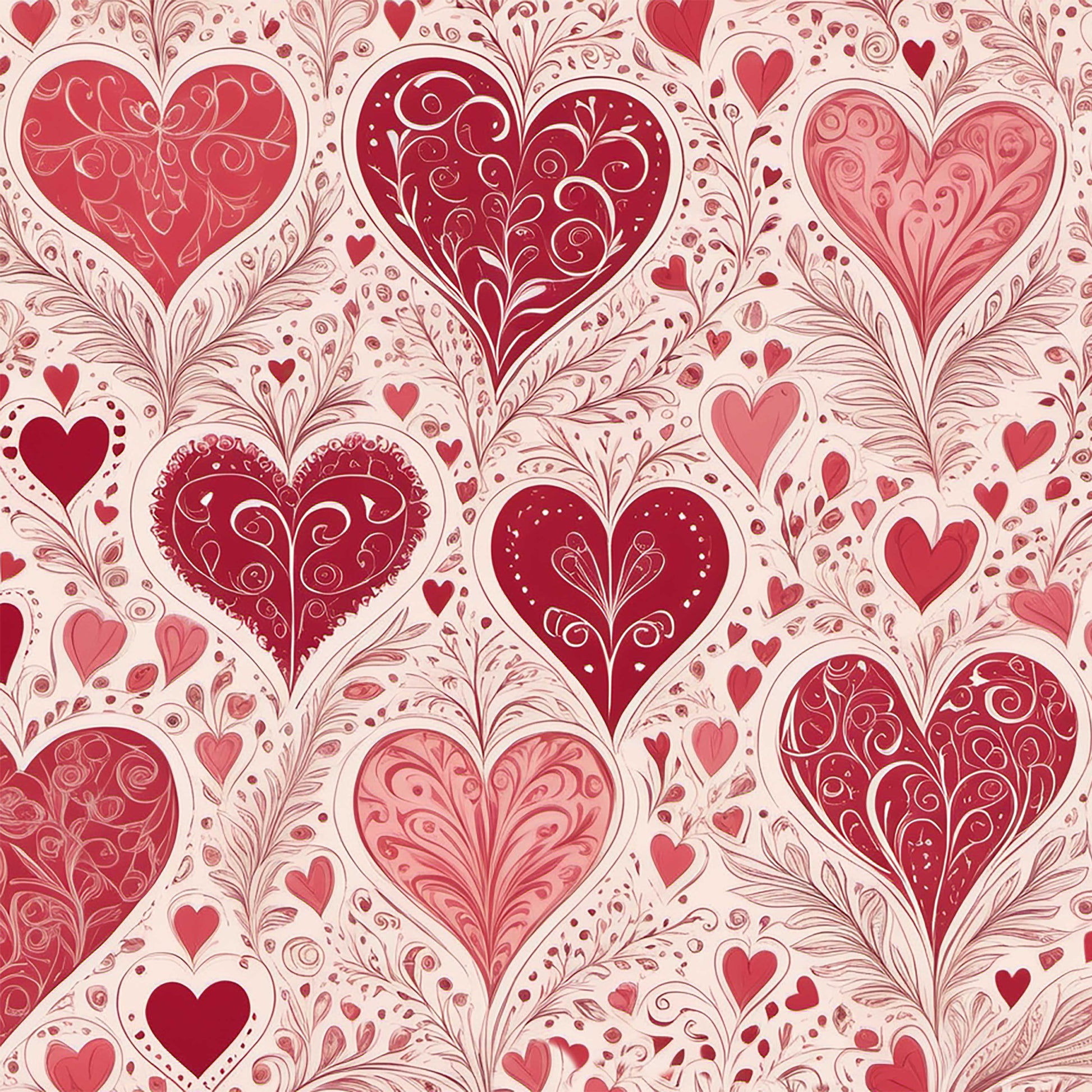 Valentine Heart Pink Seamless Digital Paper - CraftNest - Digital Crafting and Art