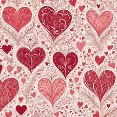 Valentine Heart Pink Seamless Digital Paper - CraftNest - Digital Crafting and Art