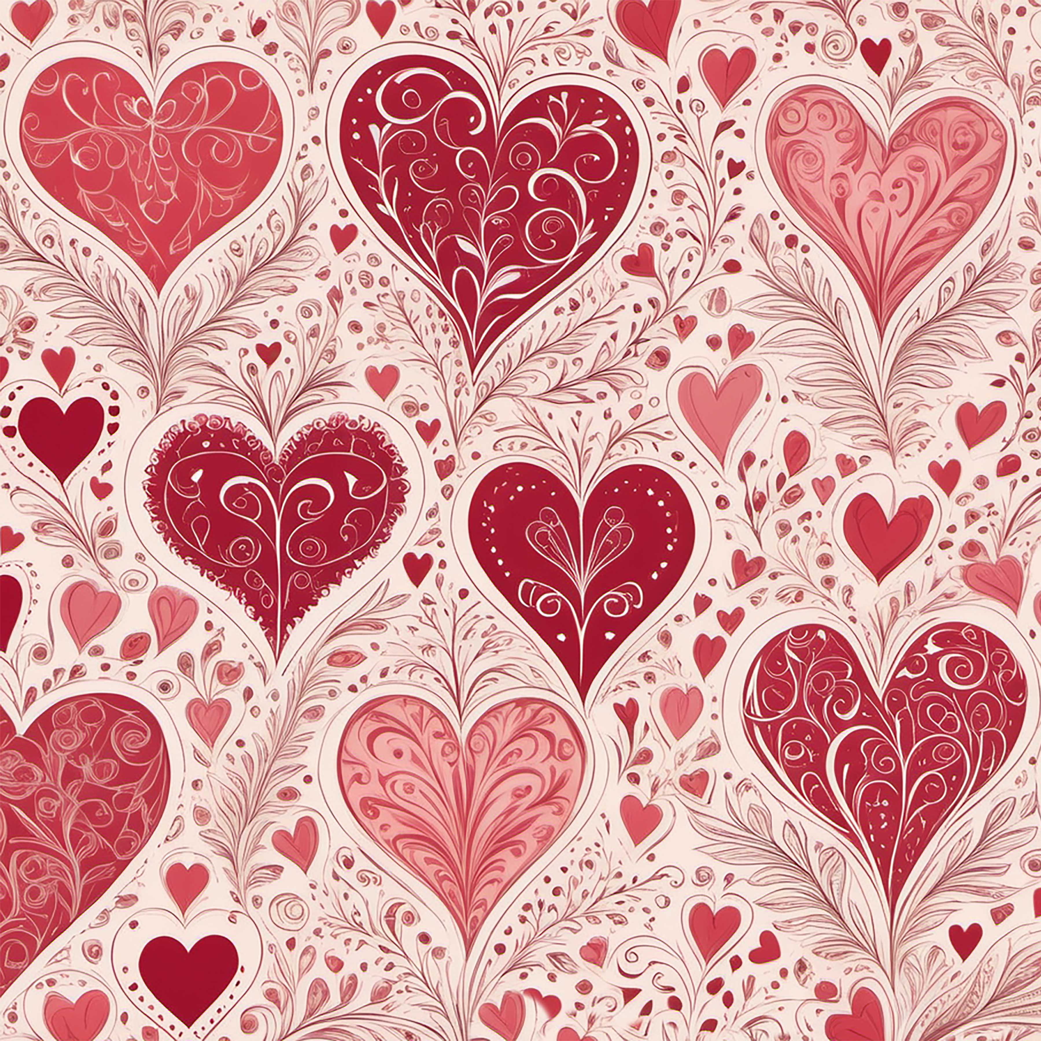 Valentine Heart Pink Seamless Digital Paper - CraftNest - Digital Crafting and Art