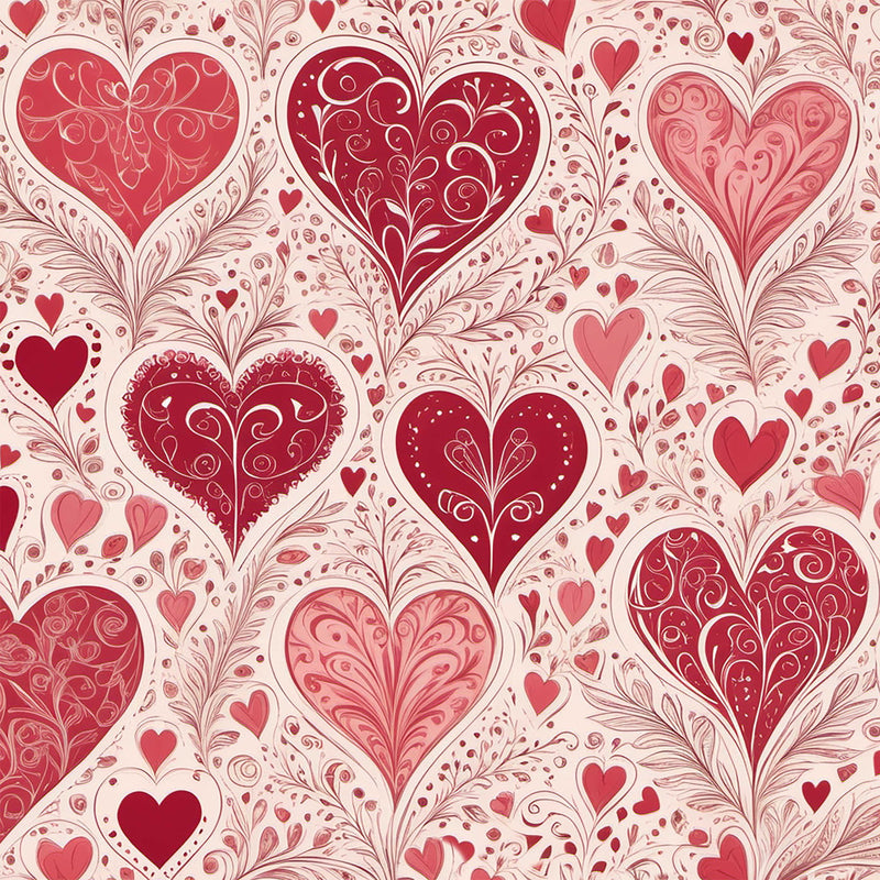 Valentine Heart Pink Seamless Digital Paper - CraftNest - Digital Crafting and Art