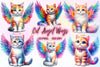 Cat With Angel Wings Clipart Bundle