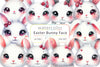Easter Bunny Face Clipart Bundle