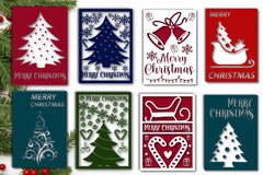 Merry Christmas Card SVG Bundle 2 - CraftNest - Digital Crafting and Art