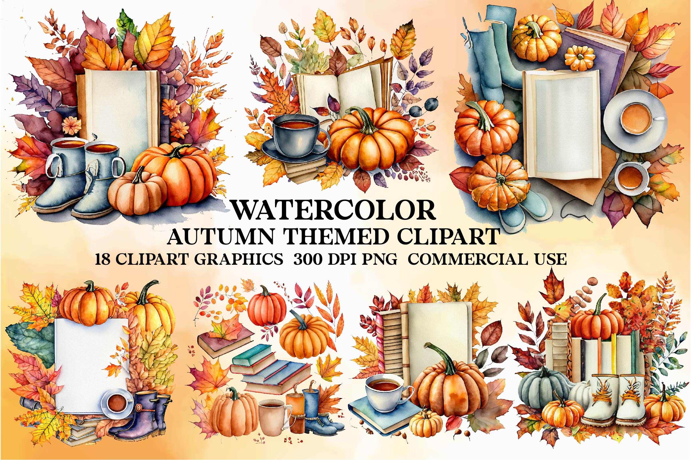 Autumn Themed Clipart Bundle - CraftNest - Digital Crafting and Art