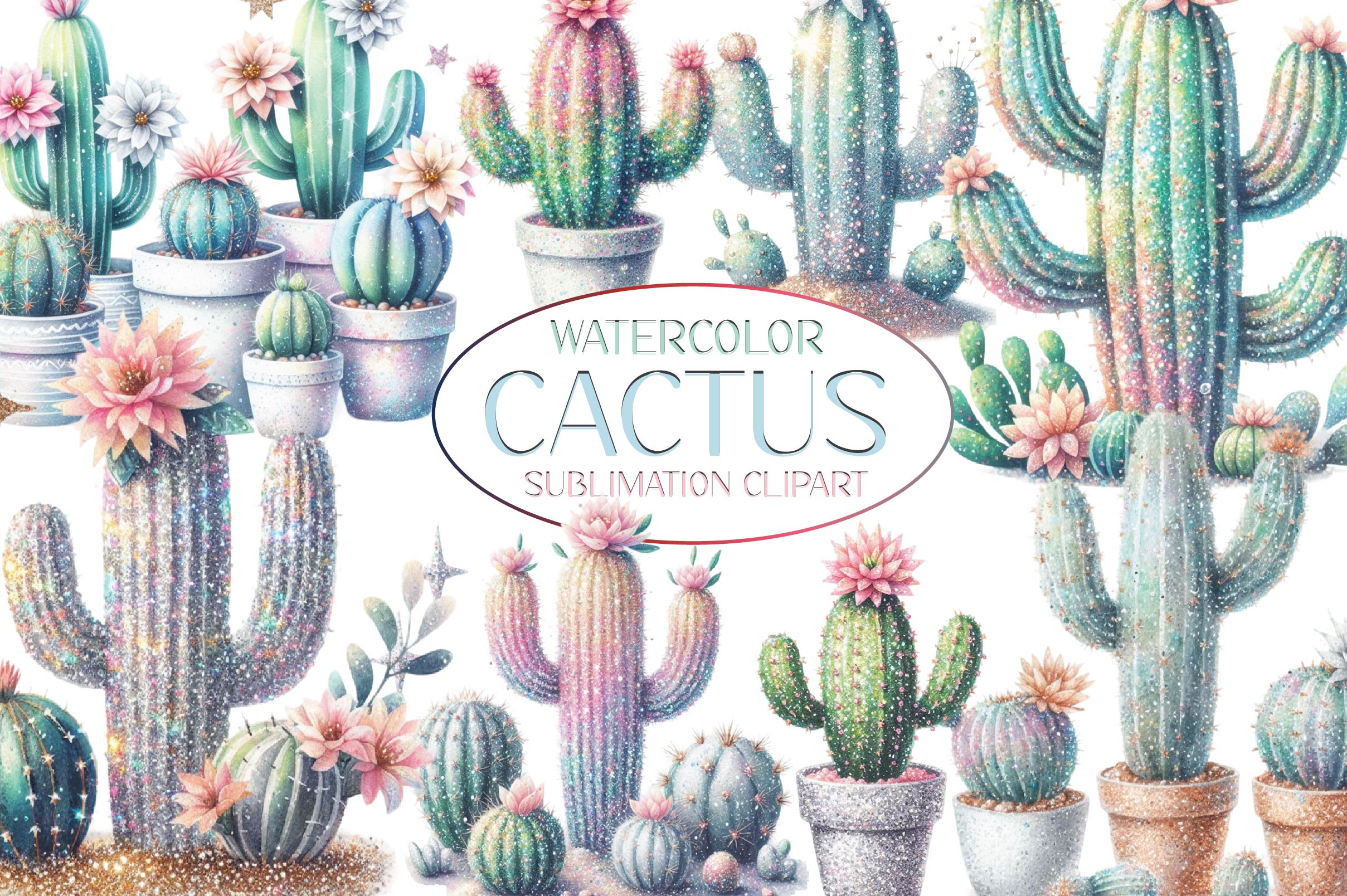 Cactus Clipart Bundle - CraftNest - Digital Crafting and Art