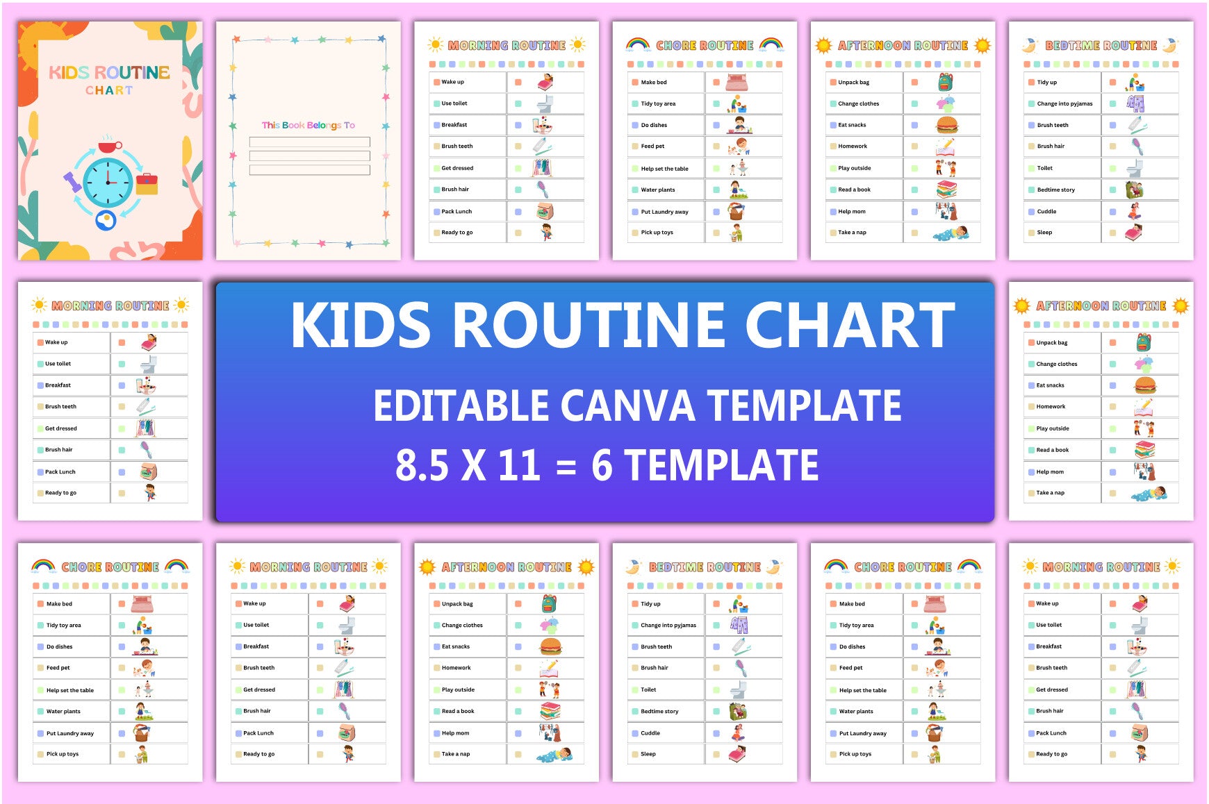 Kids Routine Chart Planner