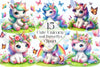 Cute Unicorn Clipart Bundle 13